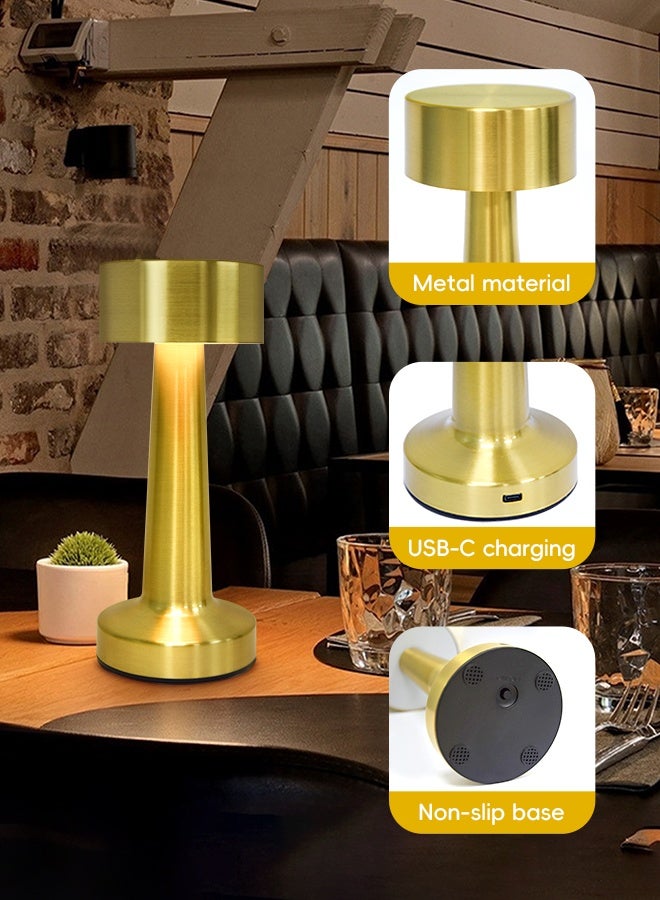 Lsgddm Cordless LED Table Lamp, 3-Levels Brightness Metal Desk Lamp,3 Color Touch Control Rechargeable Lamp, Ideal Bedside Lamp for Nightstand, Bedroom, Living Room - Image 4