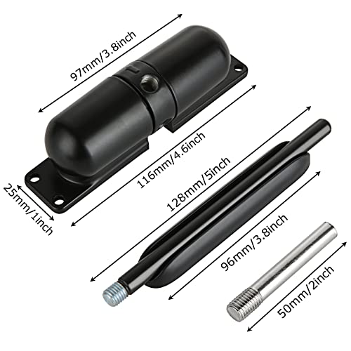 SENENQU 2 Pack Safety Spring Door Closers 4-1/4 inch Automatic Door Closer Residential, Auto Door Closer Adjustable Closing Door Hinge to Convert Hinged Doors to Self-Closing, Black - Image 3