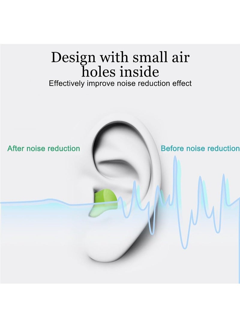 Aikanbo 60 Pcs Noise Cancelling Ear Plugs 38dB Highest Noise Reduction Earplug Ultra Soft Foam Sponge Earplugs Sleeping Ear Plugs Protection for Snoring Sound Study Travel Loud Noise Fluorescent Multi  - Image 2