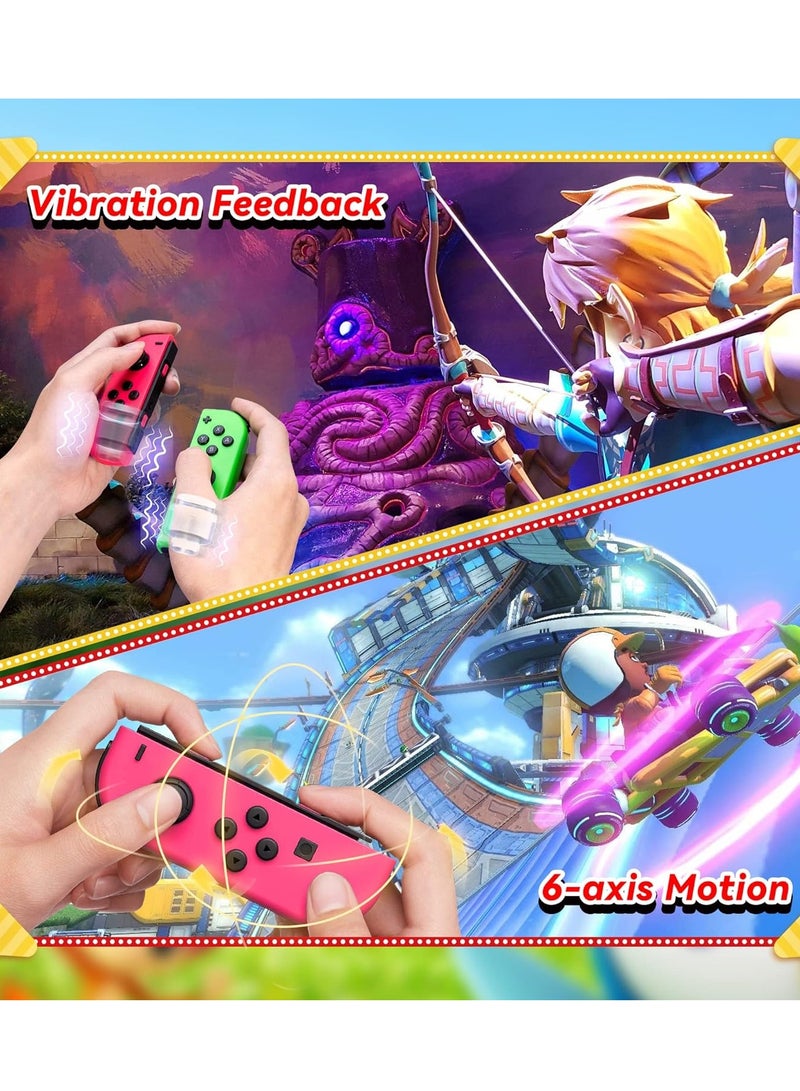 CONTROLLERSTECH Wireless Controller for Nintendo Switch, L/R Controllers Replacement Compatible with Nintendo Switch - Neon Pink/Neon Green - Image 3