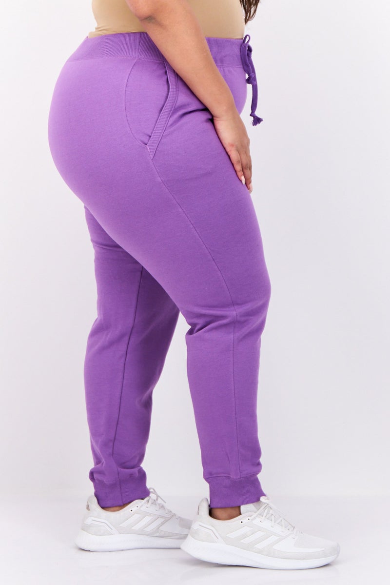 Champion Women Plus Size Outdoor Sweatpants, Violet - Image 4