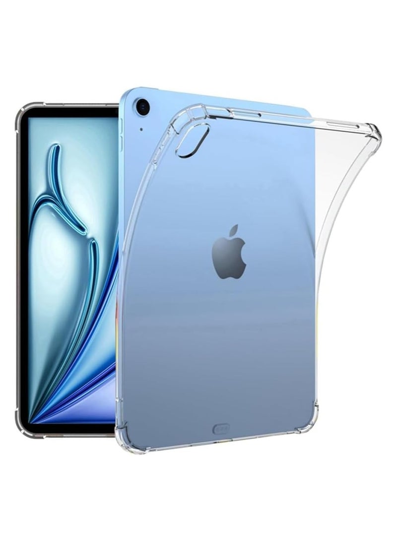 DUSALA Case for iPad Air 13 inch (2024), Corner Protection Clear Back Shell Shockproof Cover, Soft Flexible Ultra Thin TPU Protective Cover for iPad Air 13 (M2) 2024 - Image 1