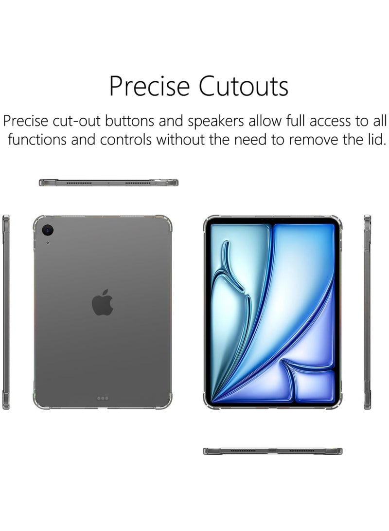 DUSALA Case for iPad Air 13 inch (2024), Corner Protection Clear Back Shell Shockproof Cover, Soft Flexible Ultra Thin TPU Protective Cover for iPad Air 13 (M2) 2024 - Image 4