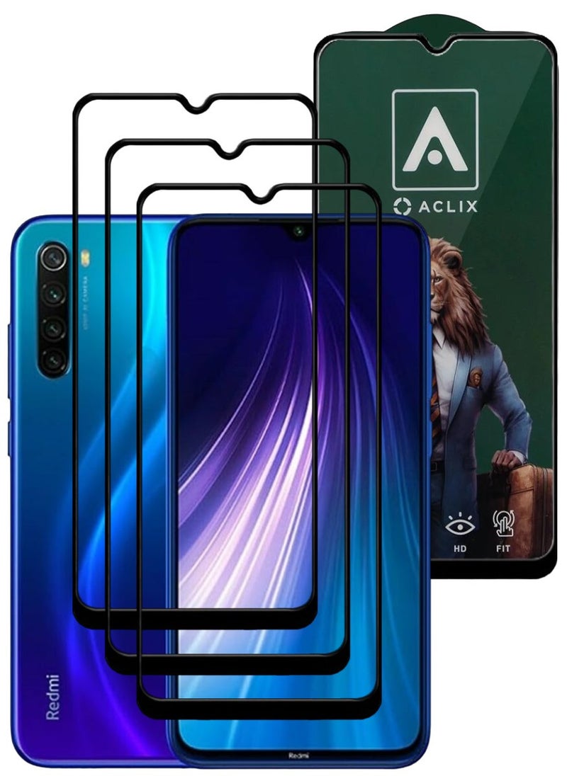 ACLIX 3 Pieces Antistatic ESD Dustproof Premium Quality High Definition Tempered Glass Screen Protector Designed For Xiaomi Redmi Note 8 - Image 1