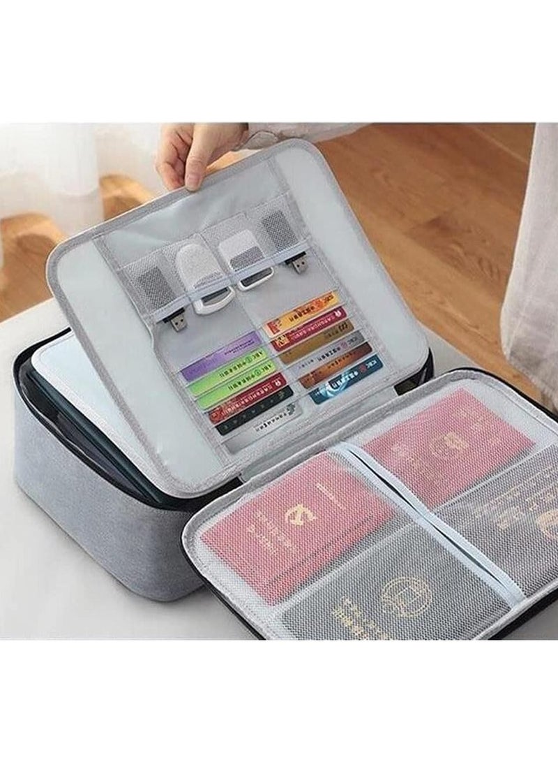 DubaiGallery Documents Storage Bag Important Files box 3 Layer Organizer Lock Box, Moisture-proof Water--proof Certificate Box for Diploma Legal Documents Passport Bank Credit Card USB Valuables Jewelry  - Image 3