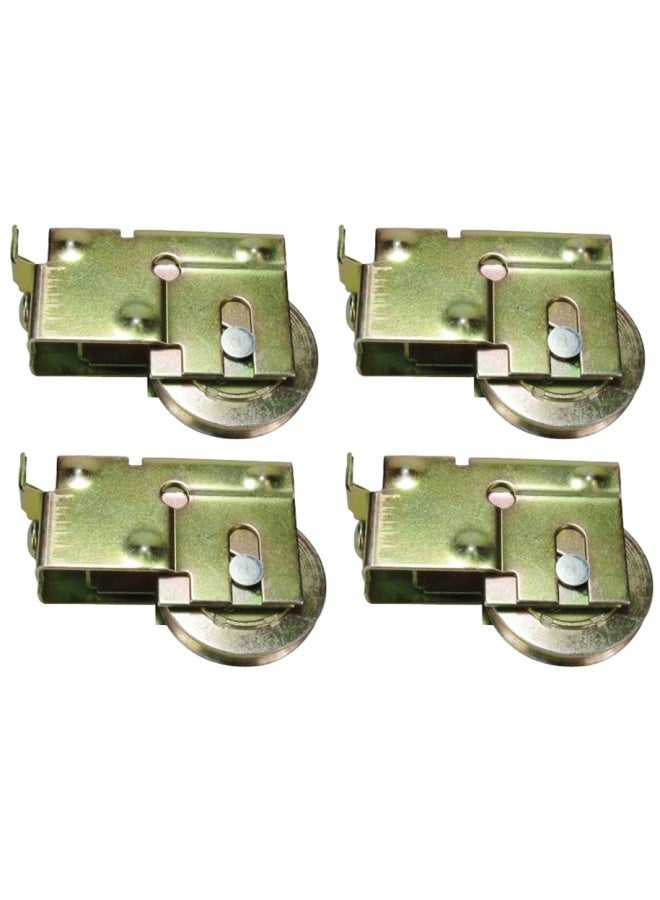 ROBUSTLINE Pack Of 4 Window Sliding Steel Roller 38Mm Pulley Sliding Gate Wheel Rigid Caster Heavy Duty Wheel 