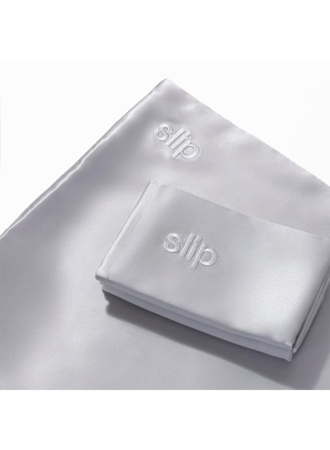 Slip Silk Pillowcase - Queen - Silver - Image 2
