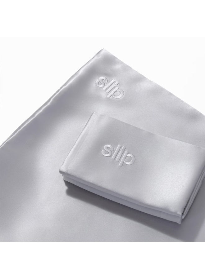Slip Silk Pillowcase - Queen - Silver - Image 4
