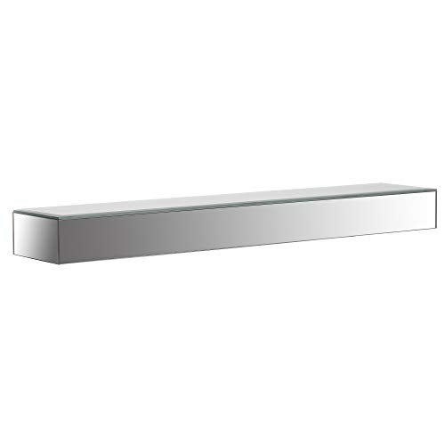 Gallery Solutions 22" Mirrored Floating Wall Shelf Ledge Silver - Image 4