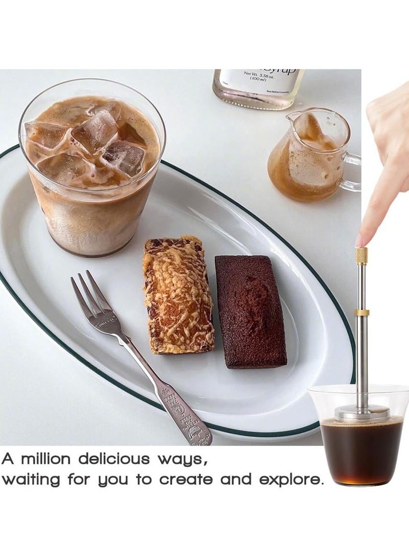 general Manual Press Coffee Filter - Paperless Stainless Steel Mesh Coffee Maker Portable Espresso Press for Home Office Camping Travel - Image 4