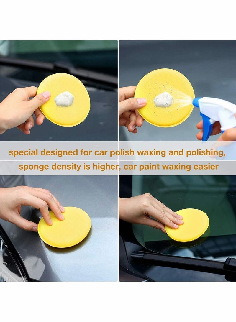 microfibre hand polishing sponge, 130x25 mm, wax applicator pad for waxes, polishes, paint cleaner, car polish, instead of polishing machine microfibre hand polishing sponge  - Image 5