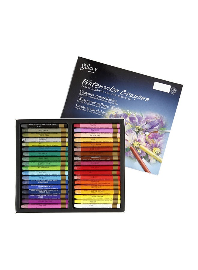 Water Soluble Crayon 36 Assorted Colors