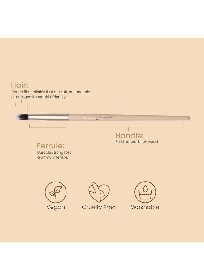 Milagro Beauty Eye Blending Brush 62, Ideal For Powder & Cream Blending, Eye Color Shadow, Highlighting, And Defining Smudge For Stunning Eye Makeup  - Image 3