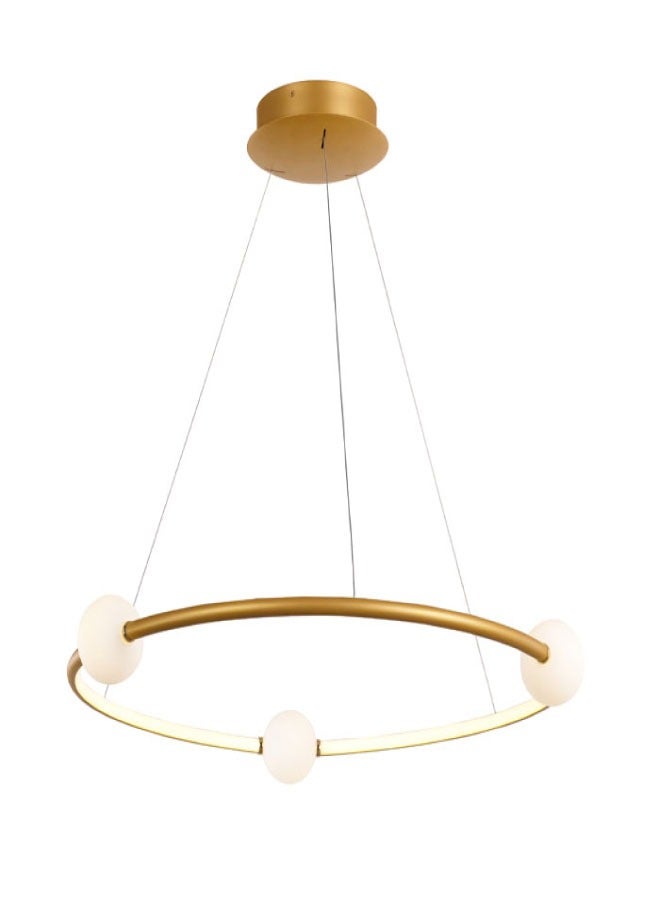 ٍSiera Light Pendant range chandelier with snowball illumination from inside, gold frame warm light 49W MD19001035-1B  - Image 1