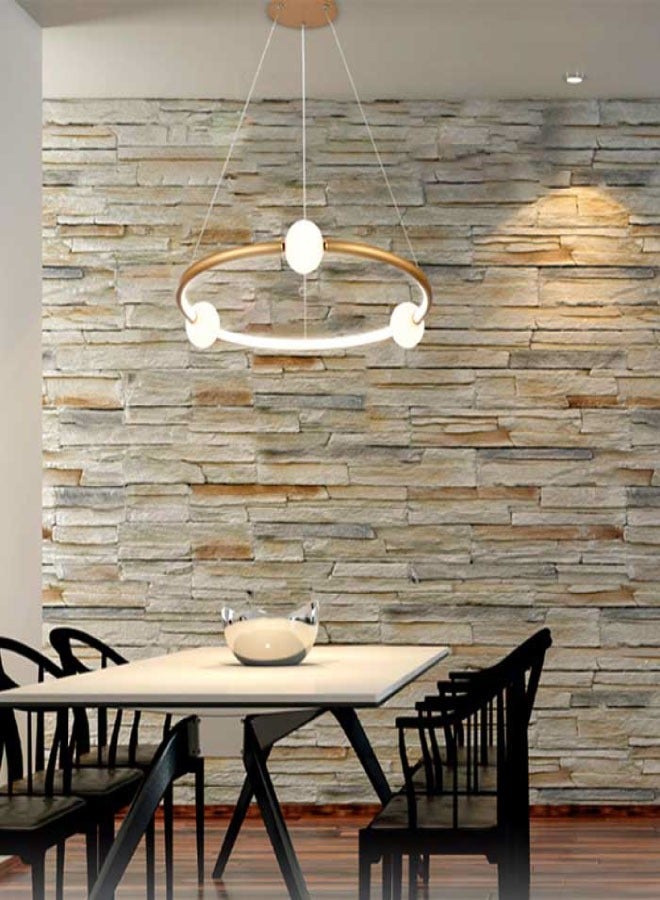 ٍSiera Light Pendant range chandelier with snowball illumination from inside, gold frame warm light 49W MD19001035-1B  - Image 2