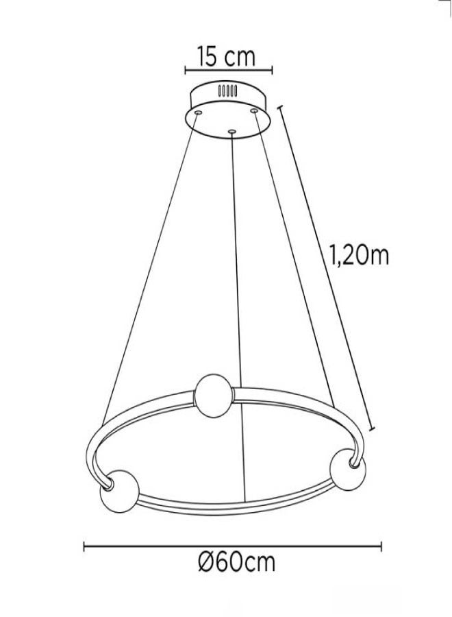 ٍSiera Light Pendant range chandelier with snowball illumination from inside, gold frame warm light 49W MD19001035-1B  - Image 4