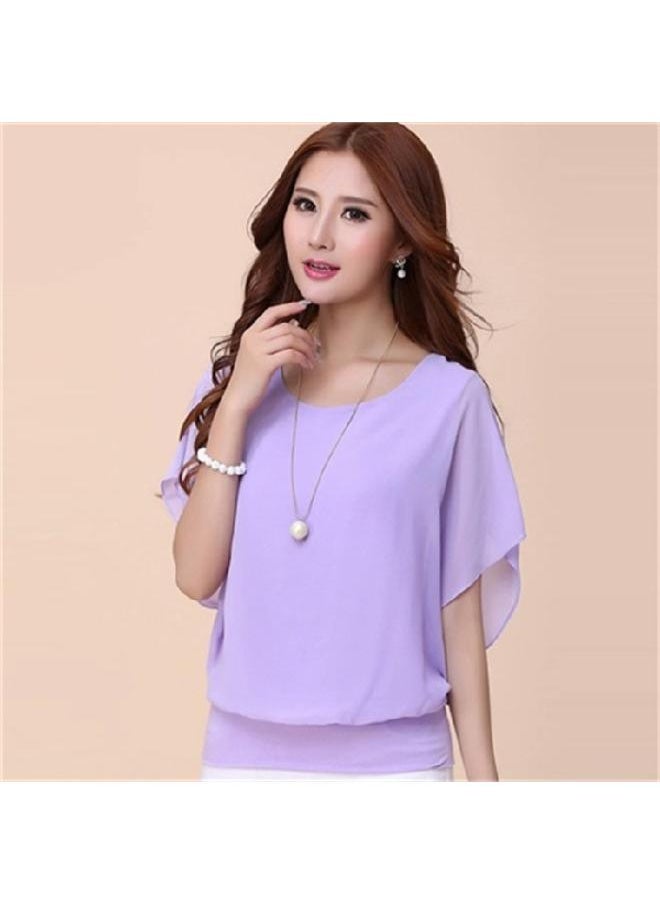 Generic - Spring And Summer New Large Size Women's Clothing Chubby Girl Summer Short-sleeved Women's T-shirt Loose Slimming Chiffon Shirt Top For Women - Image 1