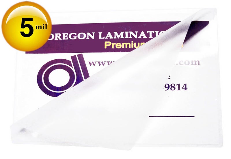 Oregon Lamination Heat Activated Business Card Laminating Pouches 5 Mil 2-1/4 x 3-3/4 [pk of 1,000] 57mm x 95mm and 125 microns Thick for up to 2” x 3.5” Inserts, Glossy - Image 2