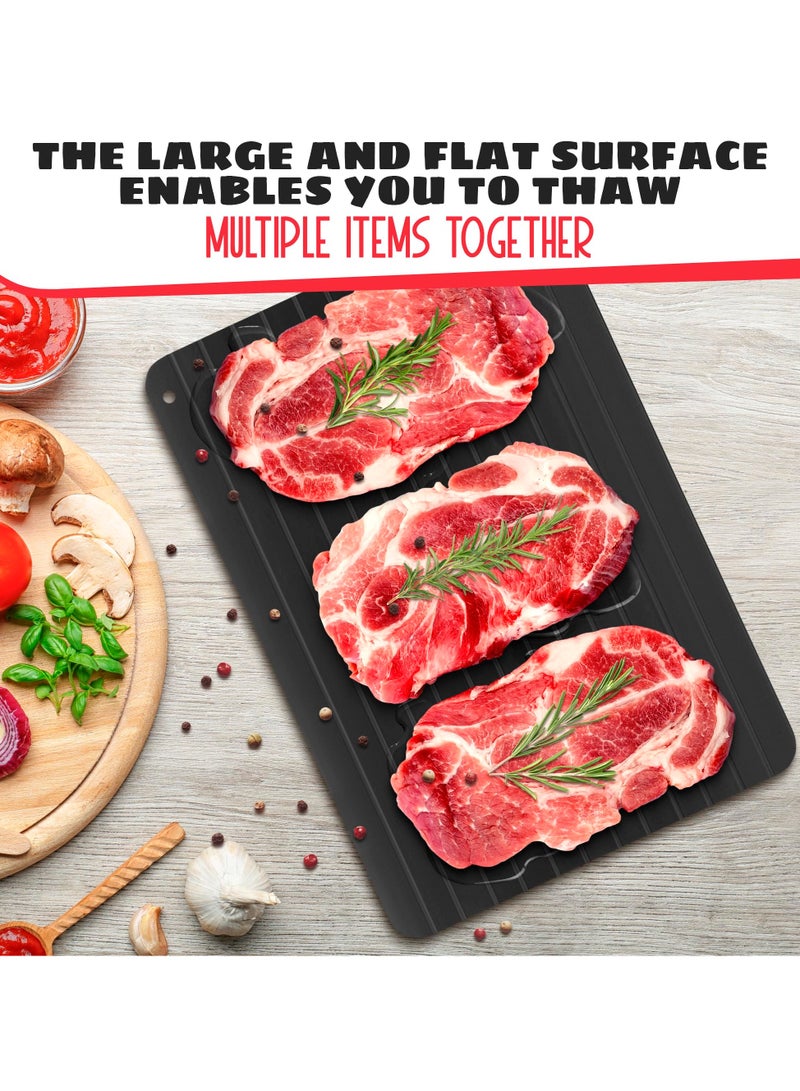 SYOSI Defrosting Plate, Thawing Tray for Frozen Meat Large, Rapid Thaw Defrosting Tray Kitchen Gadgets for Home Thawing Plate - Thawing Tray for Frozen Meat Defrosting - Frozen Food Meat Thawing Board - Image 5