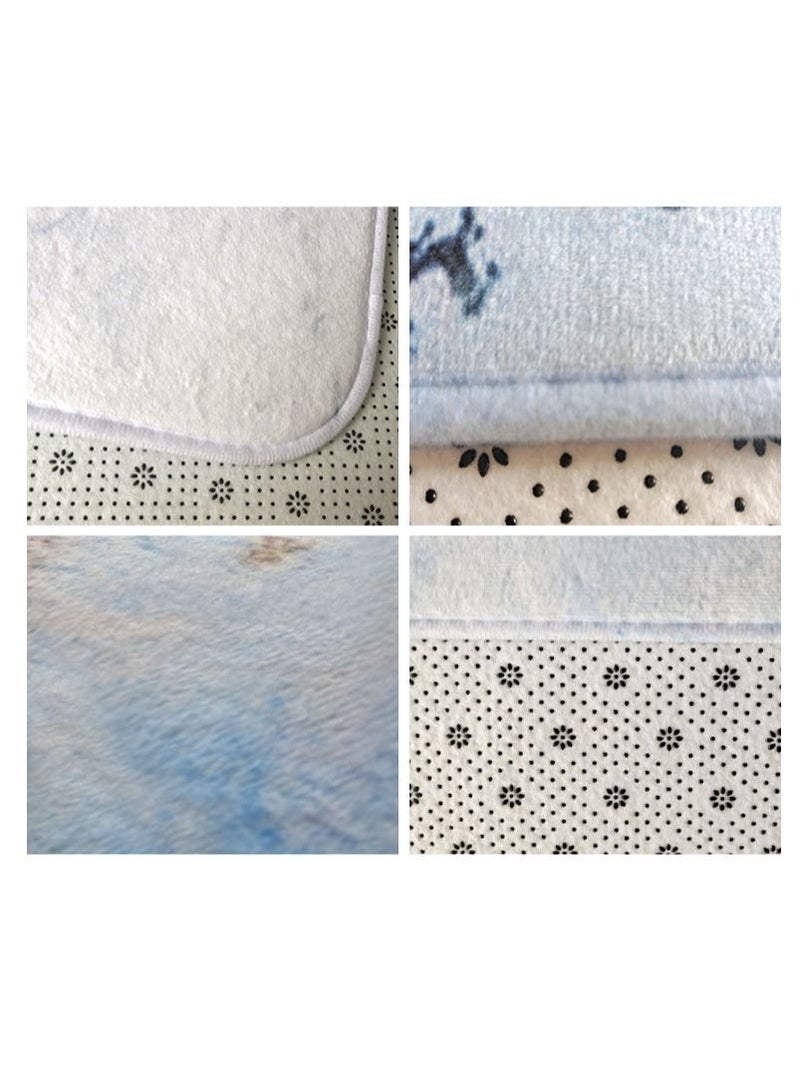 الأزرق جي دبليو طقم إكسسوار دواسات الحمام من 3 قطع - Image 4