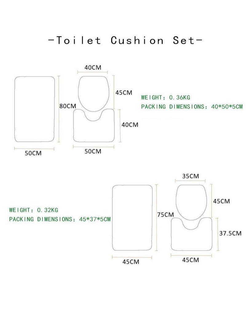 الأزرق جي دبليو طقم إكسسوار دواسات الحمام من 3 قطع - Image 5