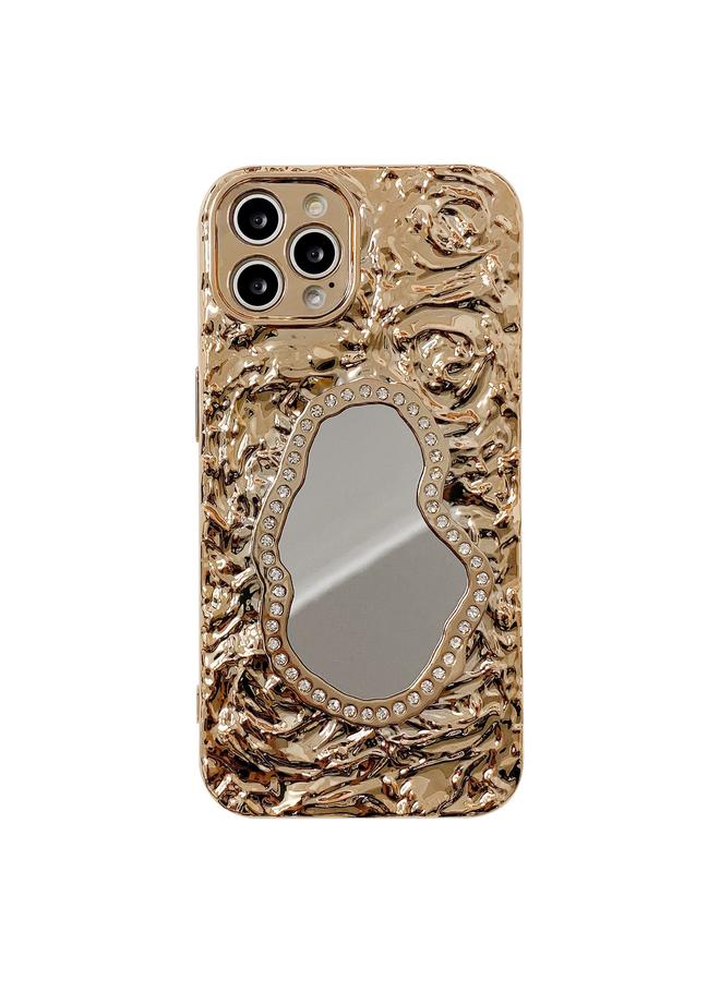 Zaboon Case For iPhone 13 Pro Rose Texture Mirror TPU Phone Case - Image 1