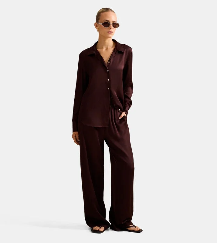 فورايفر نيو LYDIA Oversized Satin Shirt