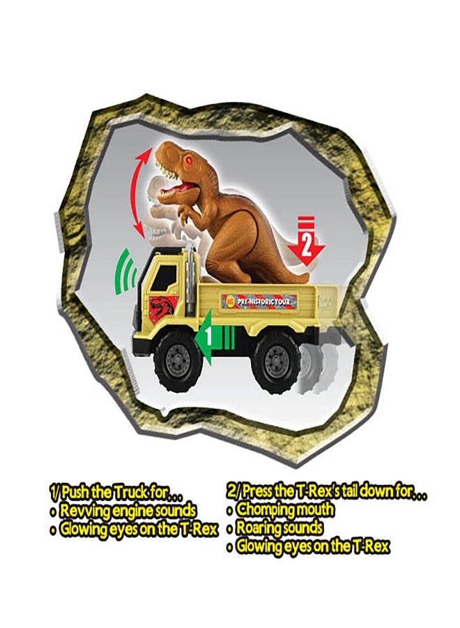 Redbox Pre-Historic Times: T-REX Transporter - Light & Sounds, Children's Play Truck & Dinosaur Figurine, Ages 3+ - Image 2