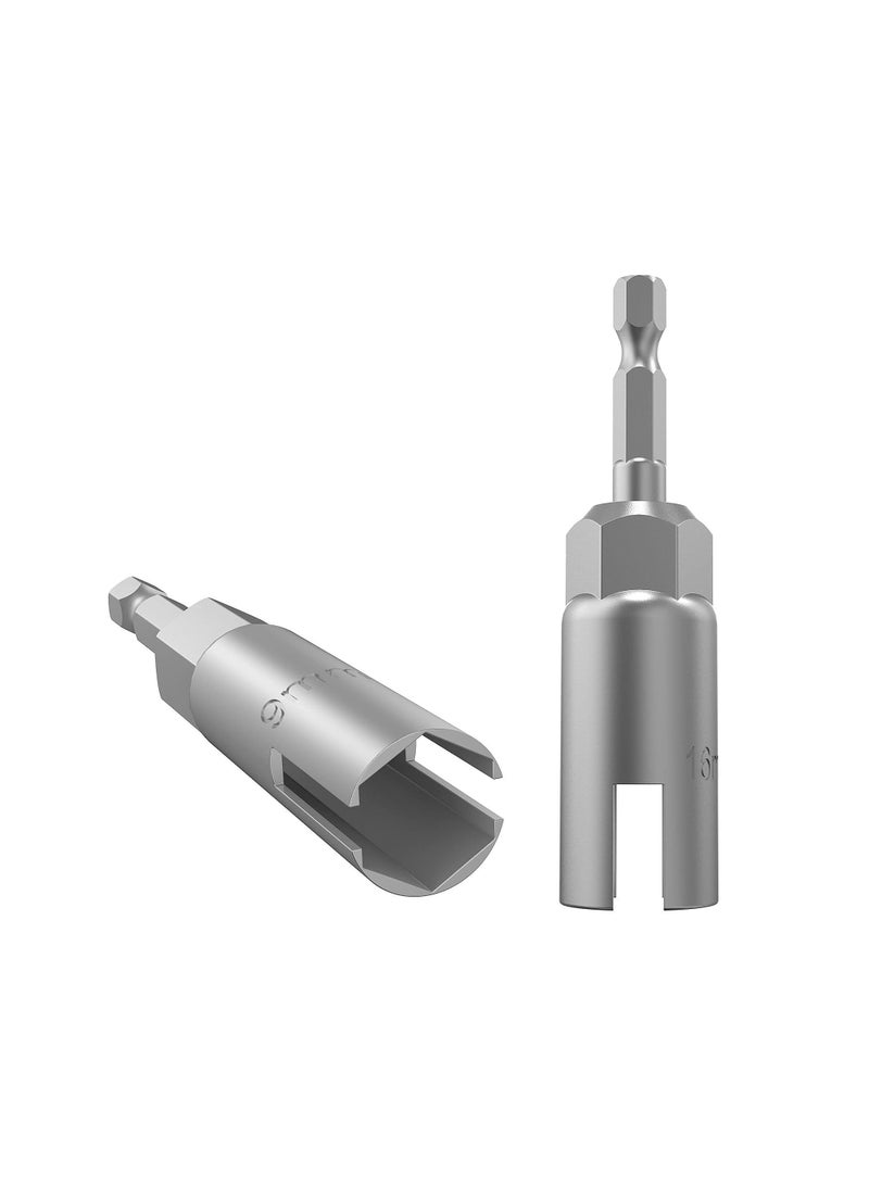 4 Pack hex shank nut driver power wing nut drill bit socket tool drive kit, slotted wing nut drill sleeve wrench wrench kit