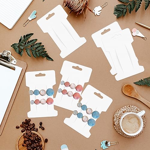 fuceury 200 Pieces Hair Clip Display Cards 350gsm Cardstock Hair Bow Display Holder Hair Clip Bow Display Cards for Hair Accessories Display and Organizing 4.25x2.75 Inches - Image 5