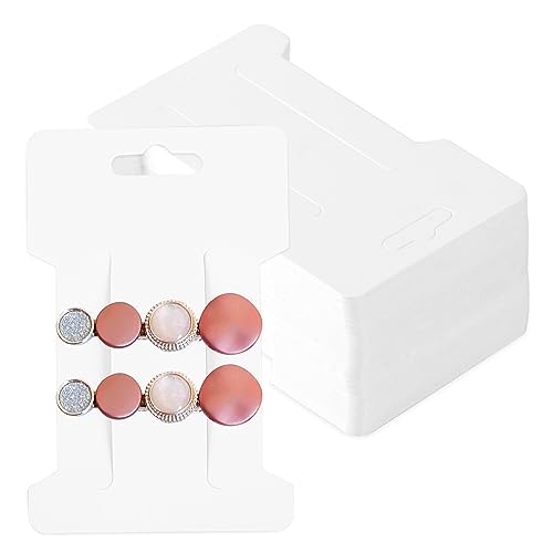 fuceury 200 Pieces Hair Clip Display Cards 350gsm Cardstock Hair Bow Display Holder Hair Clip Bow Display Cards for Hair Accessories Display and Organizing 4.25x2.75 Inches - Image 1