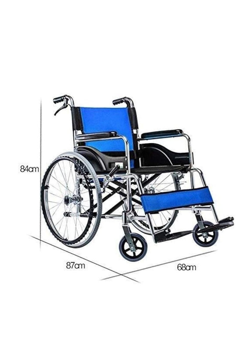 Cool Baby Portable Manual Wheelchair Travel Transport Chair with Handbrake Folding Light Wheelchair  - Image 2