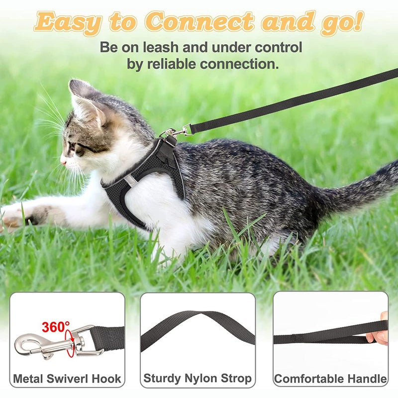 Pet Supplies Breathable Reflective Anti-Stray Cat Harness with Leash for Cats and Small  Dogs - Image 5