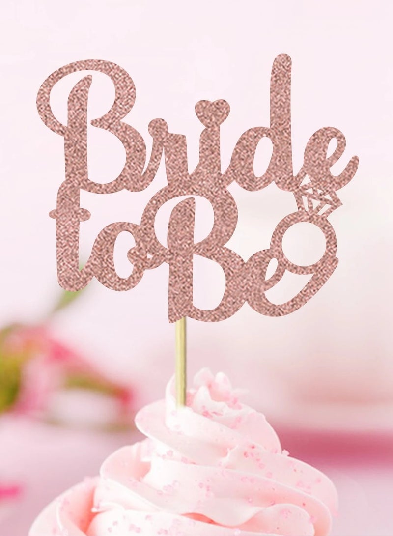 Bachelorette Party Decoration – Cake Toppers A set of 12 pink cake toppers for the bride with multiple designs. Perfect for decorating cakes at bachelorette parties, engagements, and weddings.  - Image 3