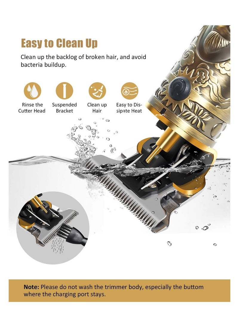 ELTRAZONE Upgraded T Blade Hair Trimmer for Men, Cordless Electric Pro Li Outliner, Zero Gapped Detail Barbershop Beard Shaver Rechargeable Hair Clippers with Limit Combs Guards & LED Display - Image 3