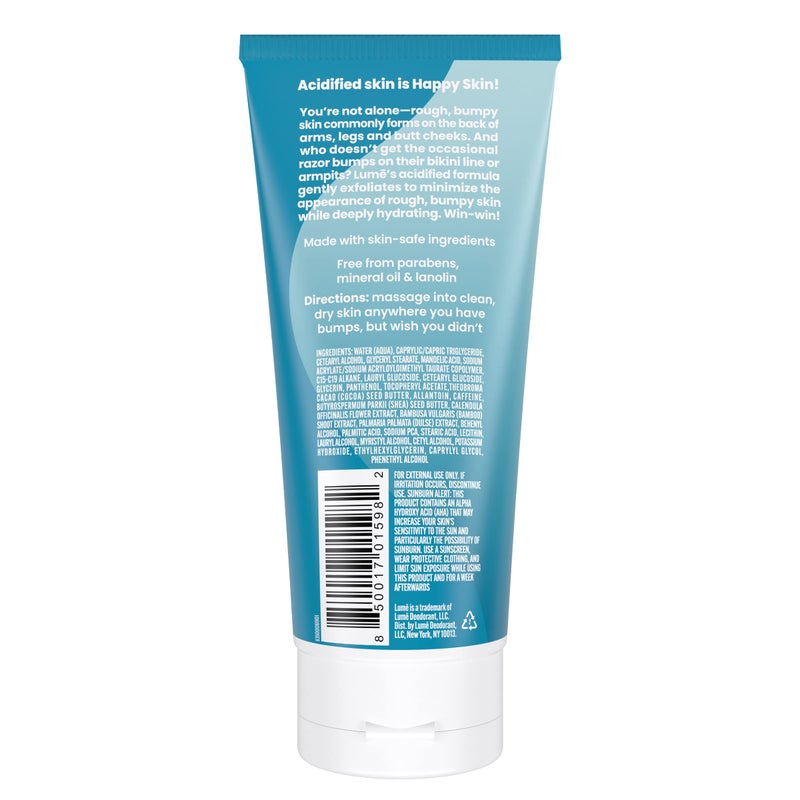 Lume Acidified Body Cream - Smooth Appearance of Rough, Bumpy Skin - Paraben Free, Lanolin Free, Skin Safe - 6 ounce (Unscented) - Image 2