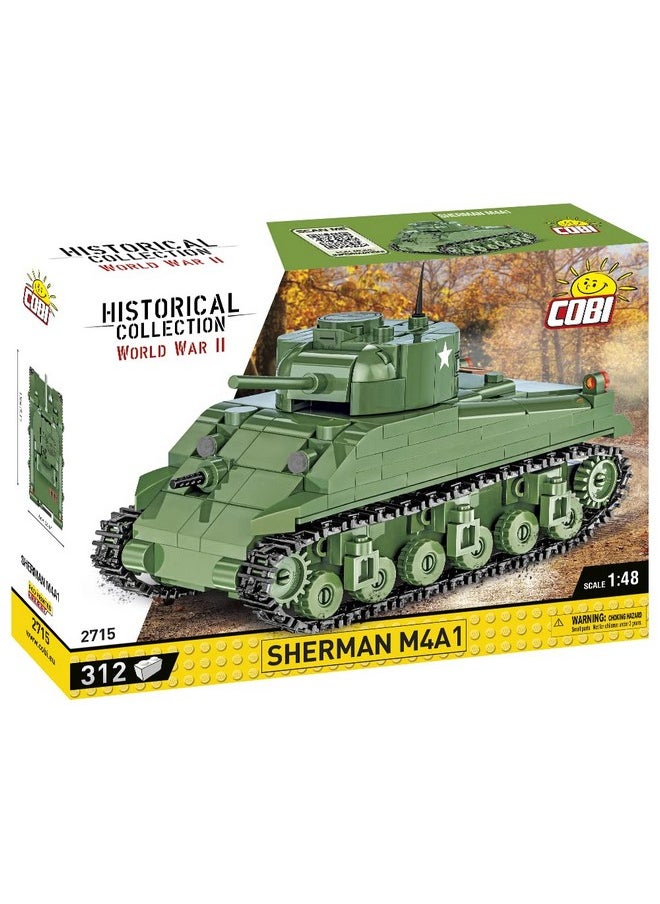 COBI COBI Historical Collection World War II Sherman M4A1 Tank, Green, 1:48 Scale  - Image 2