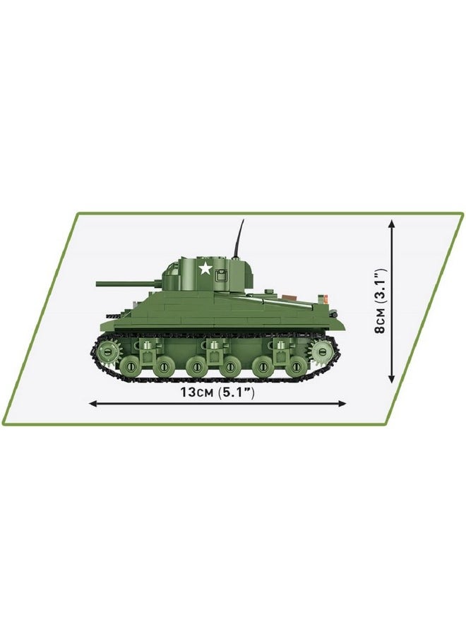 COBI COBI Historical Collection World War II Sherman M4A1 Tank, Green, 1:48 Scale  - Image 3
