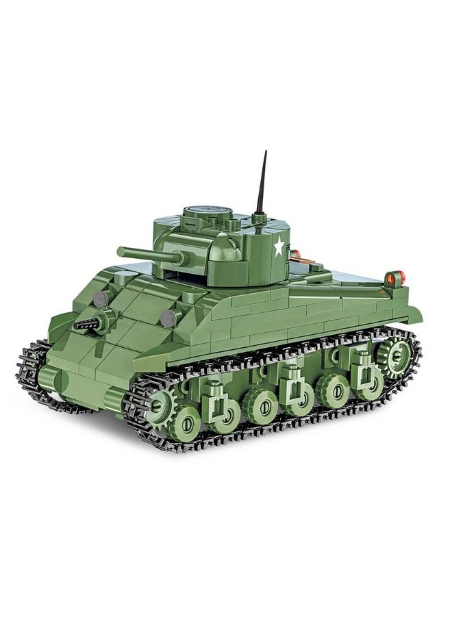 COBI COBI Historical Collection World War II Sherman M4A1 Tank, Green, 1:48 Scale  - Image 1
