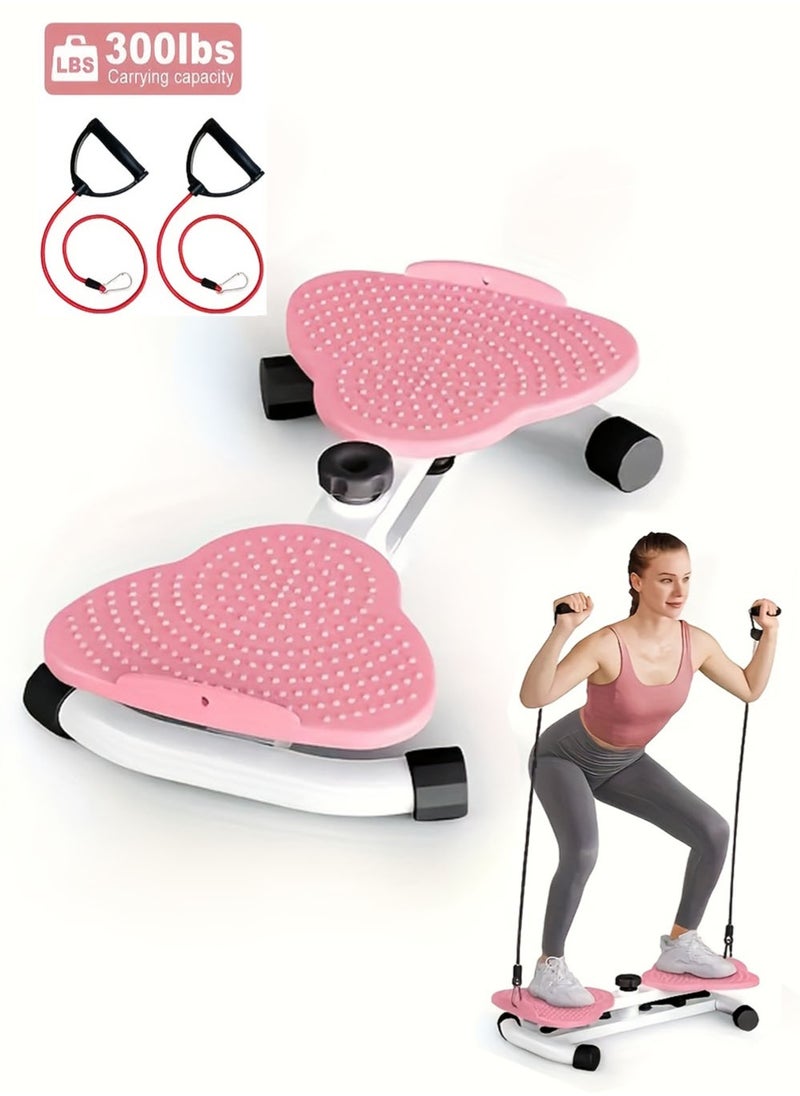 EzzySo Waist Twisting Machine Core and Abdominal Trainers with Textured Surface Resistance Band Non-Electric Waist Twister for Home Office Fitness Ideal for Abdominal Workouts Core Stability Enhancement Pink  - Image 1