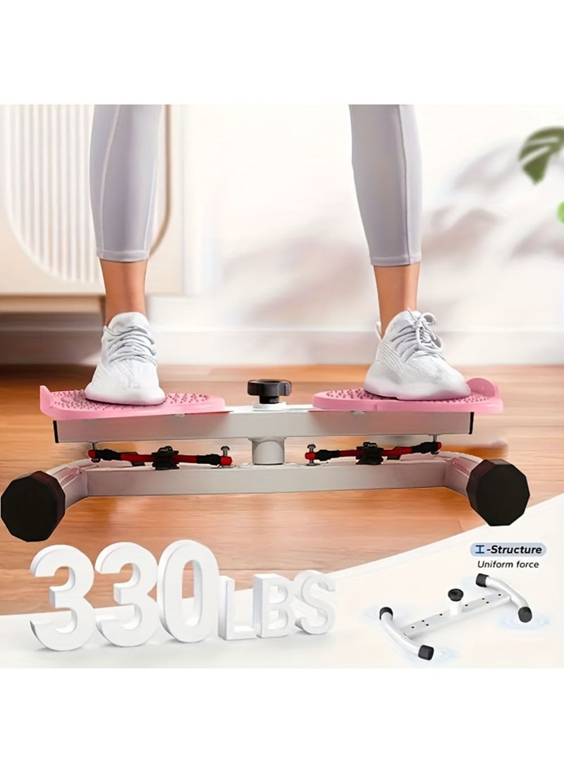 EzzySo Waist Twisting Machine Core and Abdominal Trainers with Textured Surface Resistance Band Non-Electric Waist Twister for Home Office Fitness Ideal for Abdominal Workouts Core Stability Enhancement Pink  - Image 3