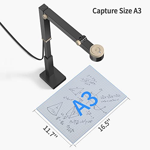 CZUR Fancy Pro 8MP USB Document Camera for Teacher, 4K Webcam with Microphone and LED Light, Up to 60fps, Auto Focus, for Remote Teaching, Live Streaming, Web Conference, for Mac and Windows - Image 3