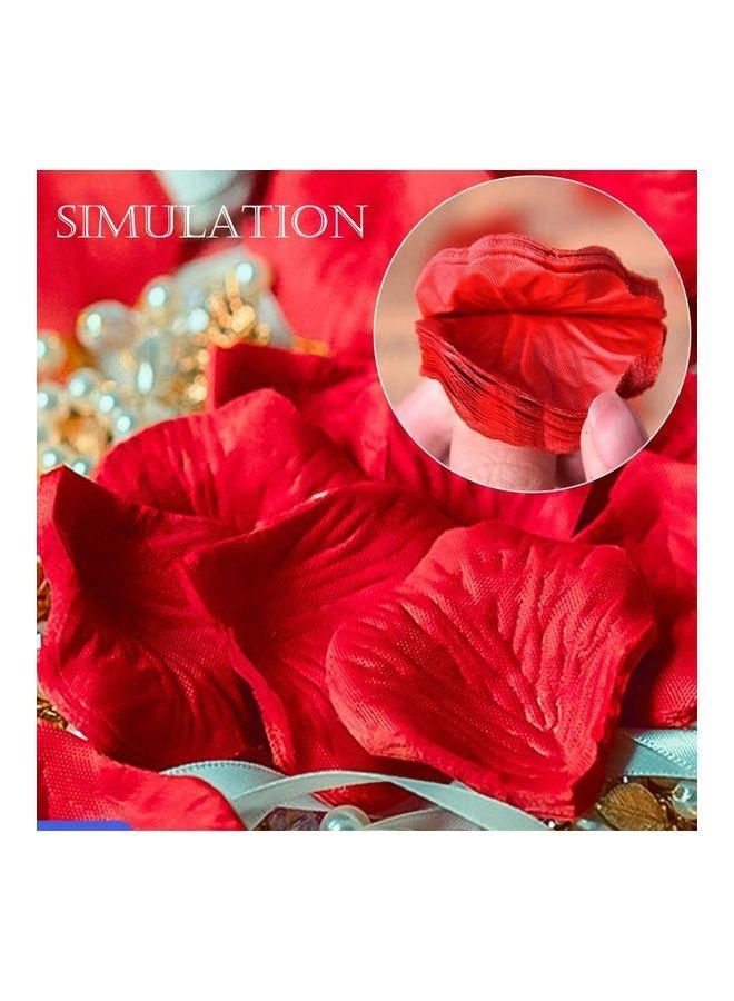 1000-Piece Artificial Silk Rose Petals Romantic Decoration Red - Image 5