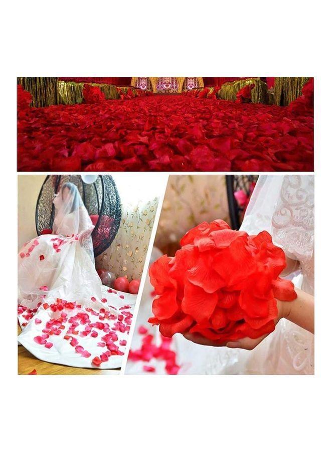 1000-Piece Artificial Silk Rose Petals Romantic Decoration Red - Image 3