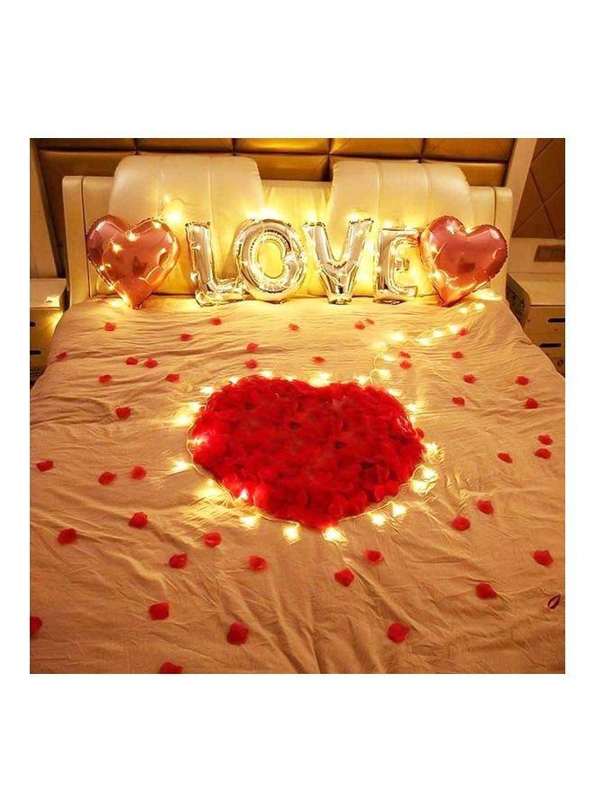 1000-Piece Artificial Silk Rose Petals Romantic Decoration Red - Image 2
