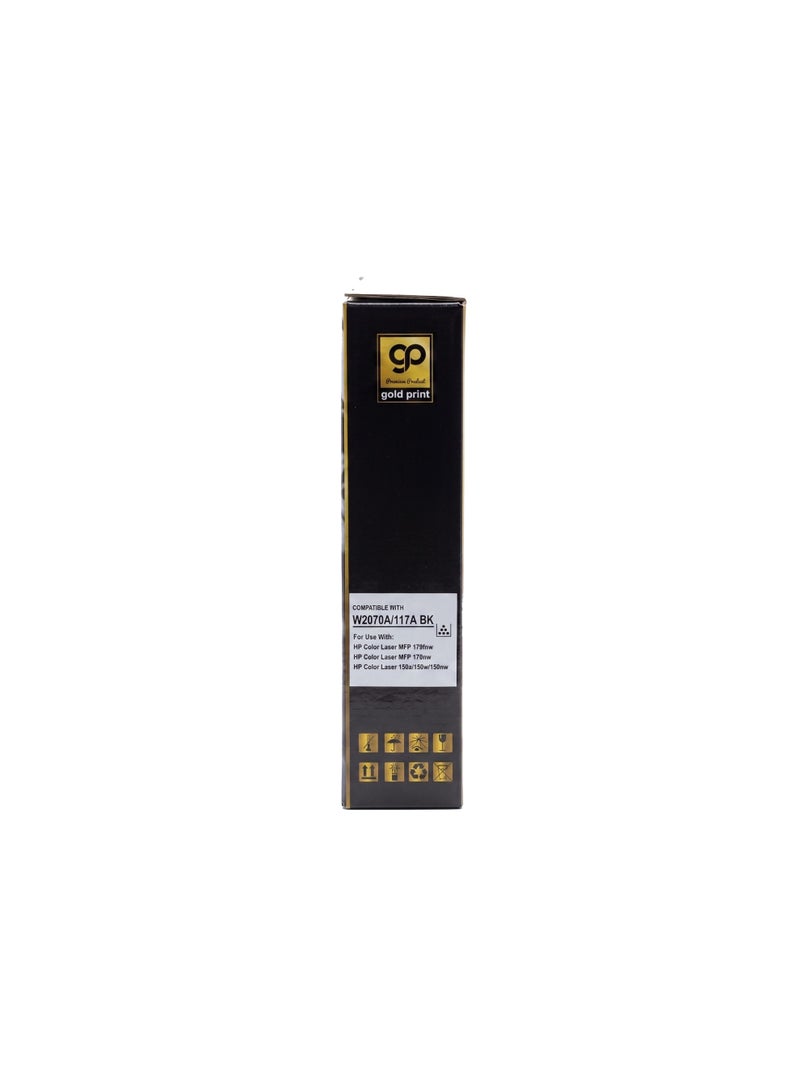 طباعة الذهب Gold Print Premium Toner Cartridge W2070A 117A Black Compatible for HP Color Laser MFP 179fnw, 178fnw, 150a, 150w, 150nw, Toner: Refined toner is infinitely close to original toner to achieve high color printing. - Image 3