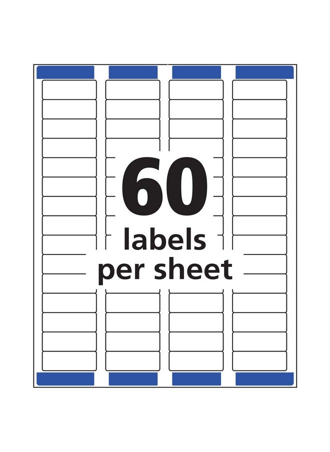 AVERY - Avery Printable Return Address Labels with Sure Feed, 2/3" x 1-3/4", Matte Clear, 600 Blank Mailing Labels (18695) - Image 1