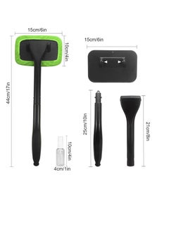 Plan A Windshield Cleaning Tool, Detachable Long Handle Microfiber Head, 2 Washable Cloth Heads and 30ml Spray Bottle, Perfect for Easy and Effective Glass Cleaning for Clear View  - Image 4