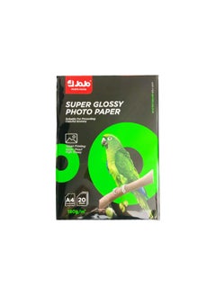 JOJO Super Glossy Water Proof Photo Paper, Suitable for Presenting Colorful Scenery, A4 Size with 20 Sheets, 180g/m² 