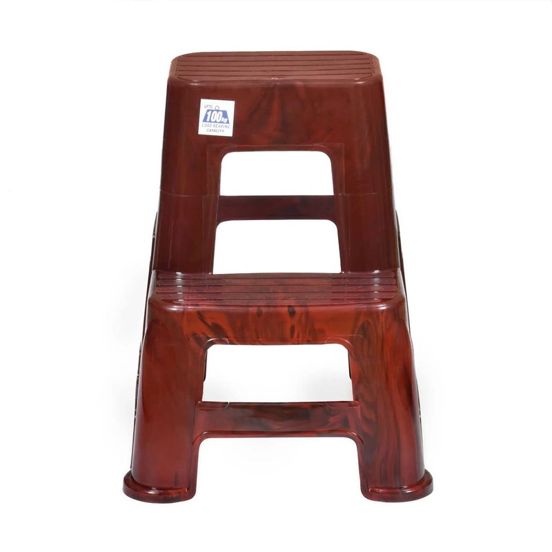 NILKAMAL Nilkamal STL 21 Strong and Durable Plastic Step Stool for Home Bedroom Bathroom Kitchen Living Room Office Adult Kids Childrens and Garden Stool with high Load Capacity Rose Wood - Image 3